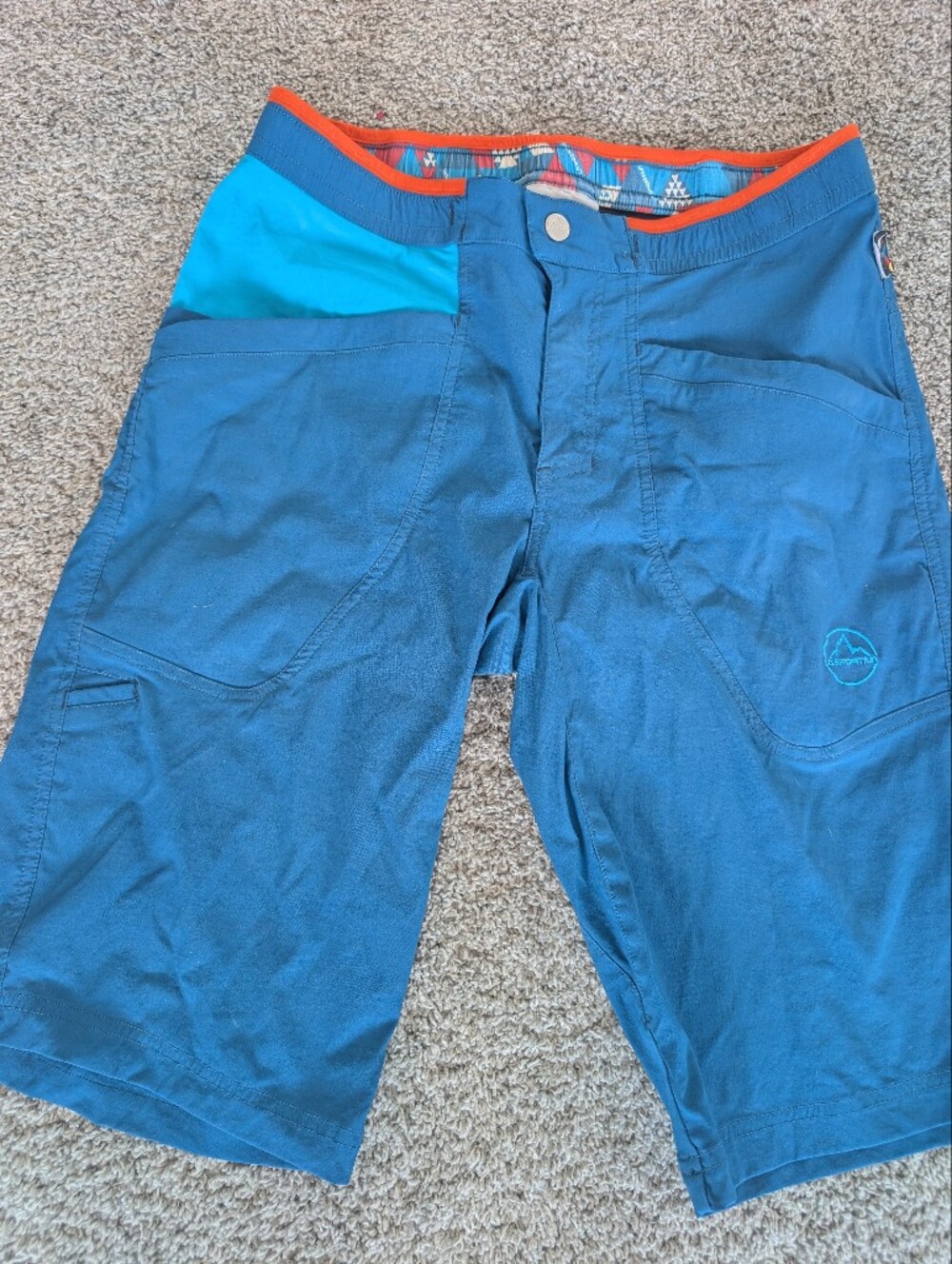La Sportiva Climbing Shorts Men's Medium Blue Stretch Boulder Outdoor EU 48